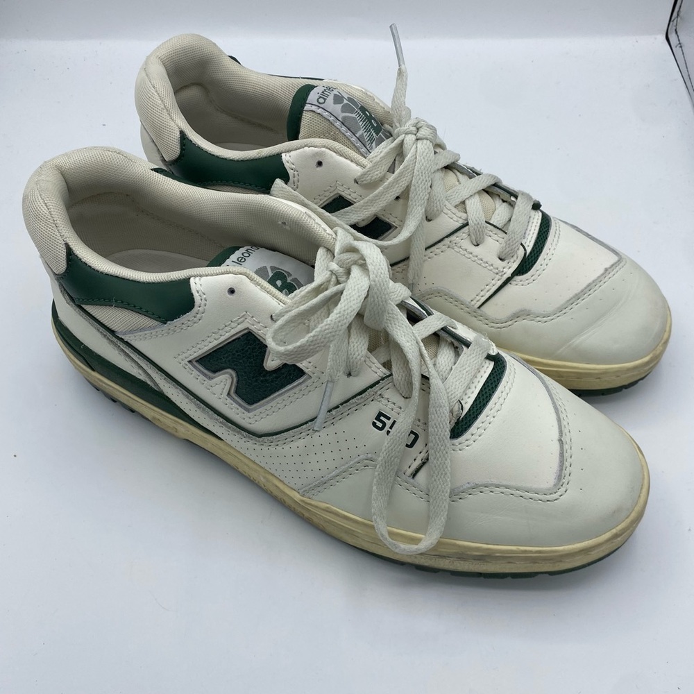 Aimé Leon Dore x New Balance - White and Green Sneakers